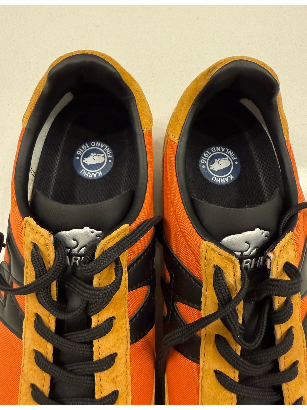 NWOT KARHU Mestari Jaffu Orange/Black Sneakers Sz 8 in womens. - Picture 12 of 13